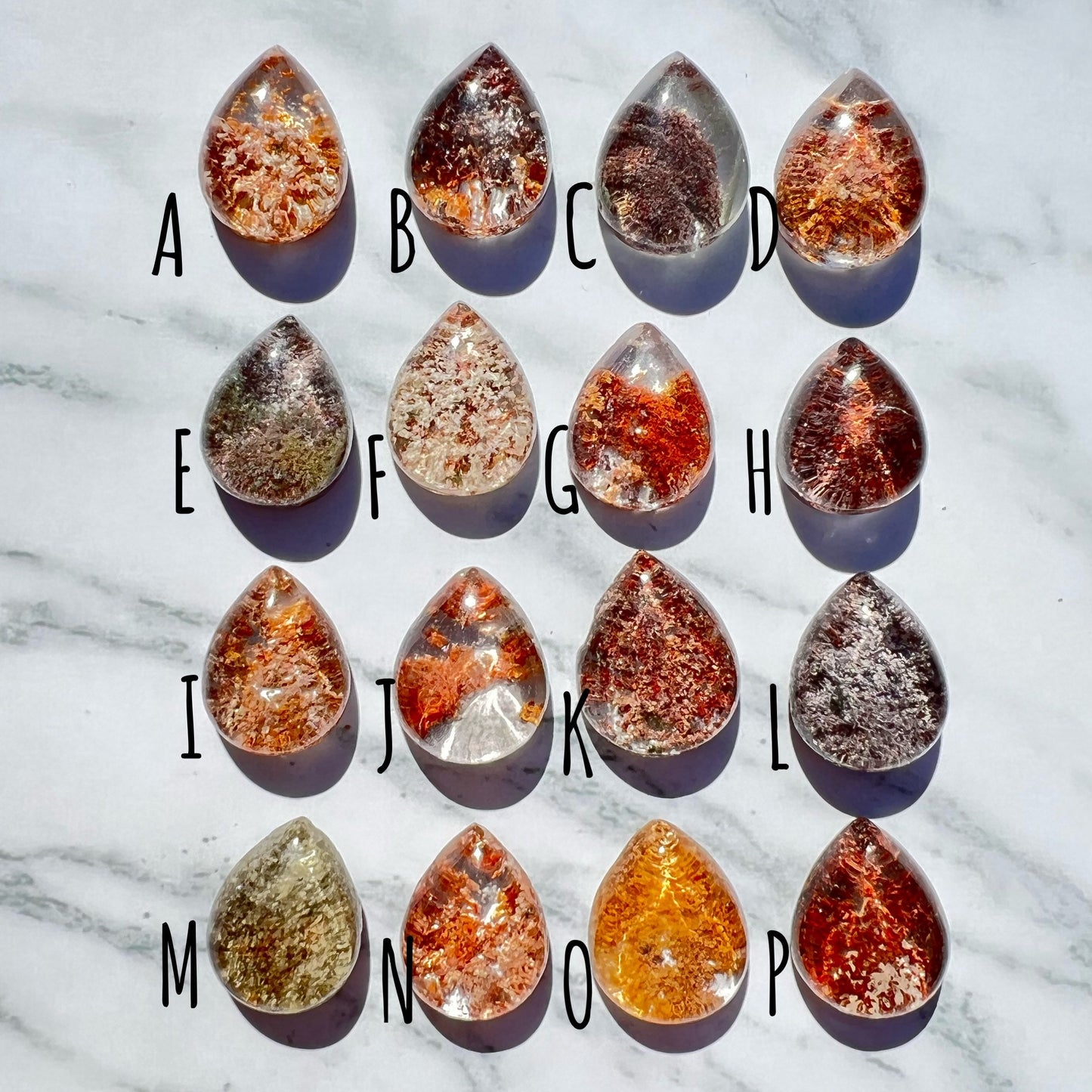 Garden Quartz Teardrop Ring, Teardrop Stone Ring, Garden Quartz Cocktail Ring, Large Polished Crystal Ring, Dream Quartz Ring, Boho Crystal