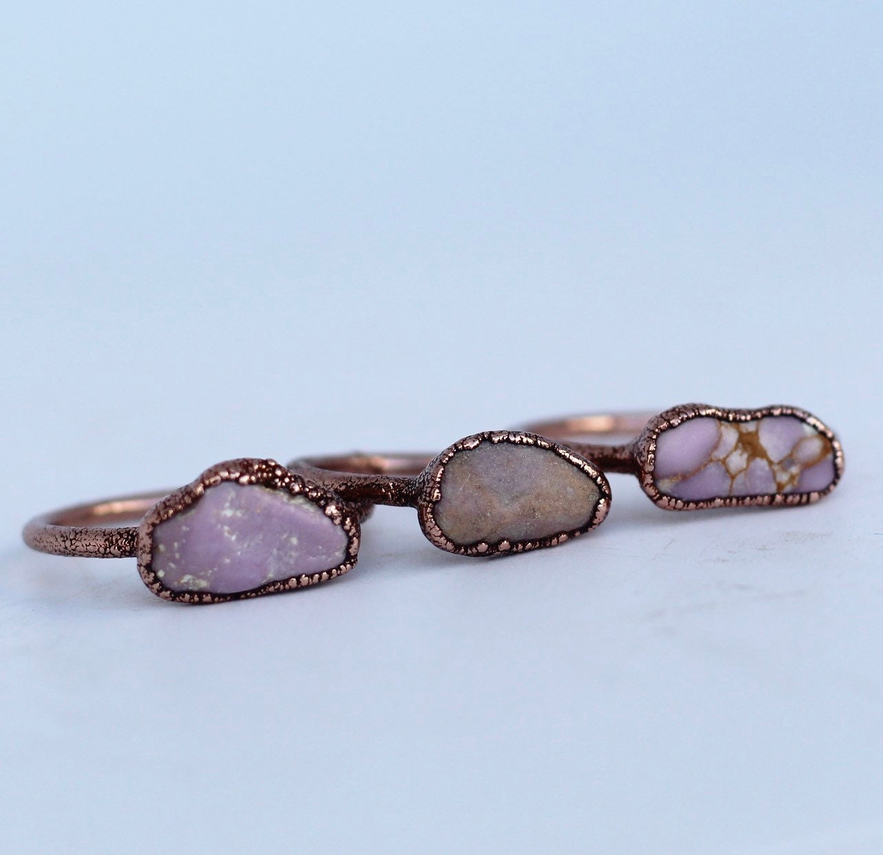 Raw Phosphosiderite Ring, Phosphosiderite Raw Stone, Phosphosiderite Stone Ring, Mineral Ring, Healing Gemstone Ring, Raw Stone Cooper Ring