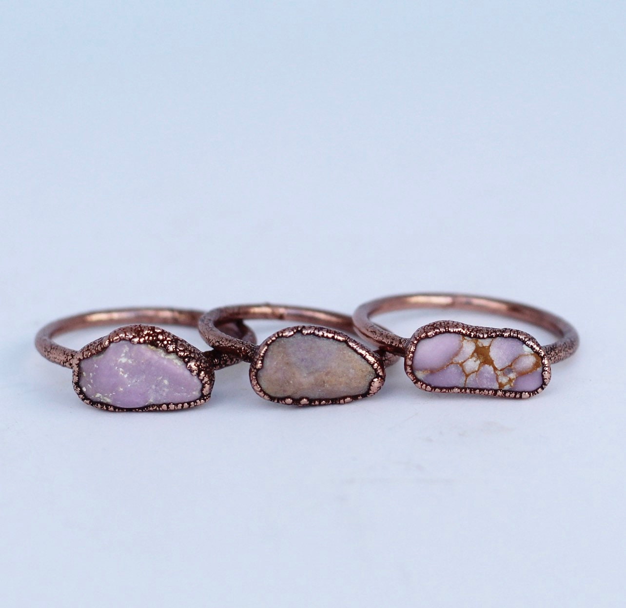 Raw Phosphosiderite Ring, Phosphosiderite Raw Stone, Phosphosiderite Stone Ring, Mineral Ring, Healing Gemstone Ring, Raw Stone Cooper Ring