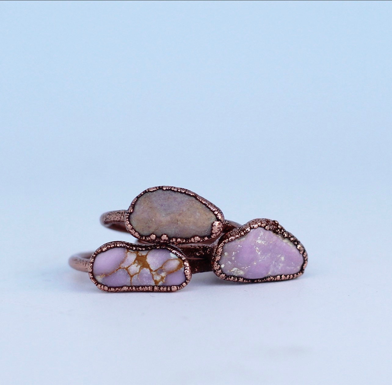 Raw Phosphosiderite Ring, Phosphosiderite Raw Stone, Phosphosiderite Stone Ring, Mineral Ring, Healing Gemstone Ring, Raw Stone Cooper Ring
