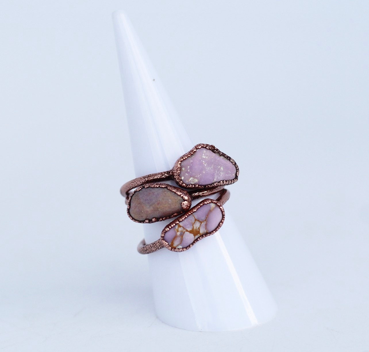Raw Phosphosiderite Ring, Phosphosiderite Raw Stone, Phosphosiderite Stone Ring, Mineral Ring, Healing Gemstone Ring, Raw Stone Cooper Ring