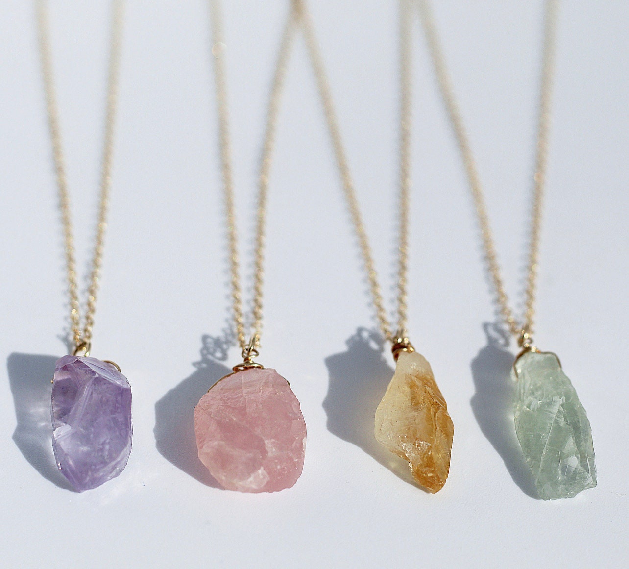 Citrine Nugget Necklace, Gold Filled Necklace, Layering Necklaces, Natural Crystal Stone Necklace, Citrine Jewelry, Crystal Stone Necklace