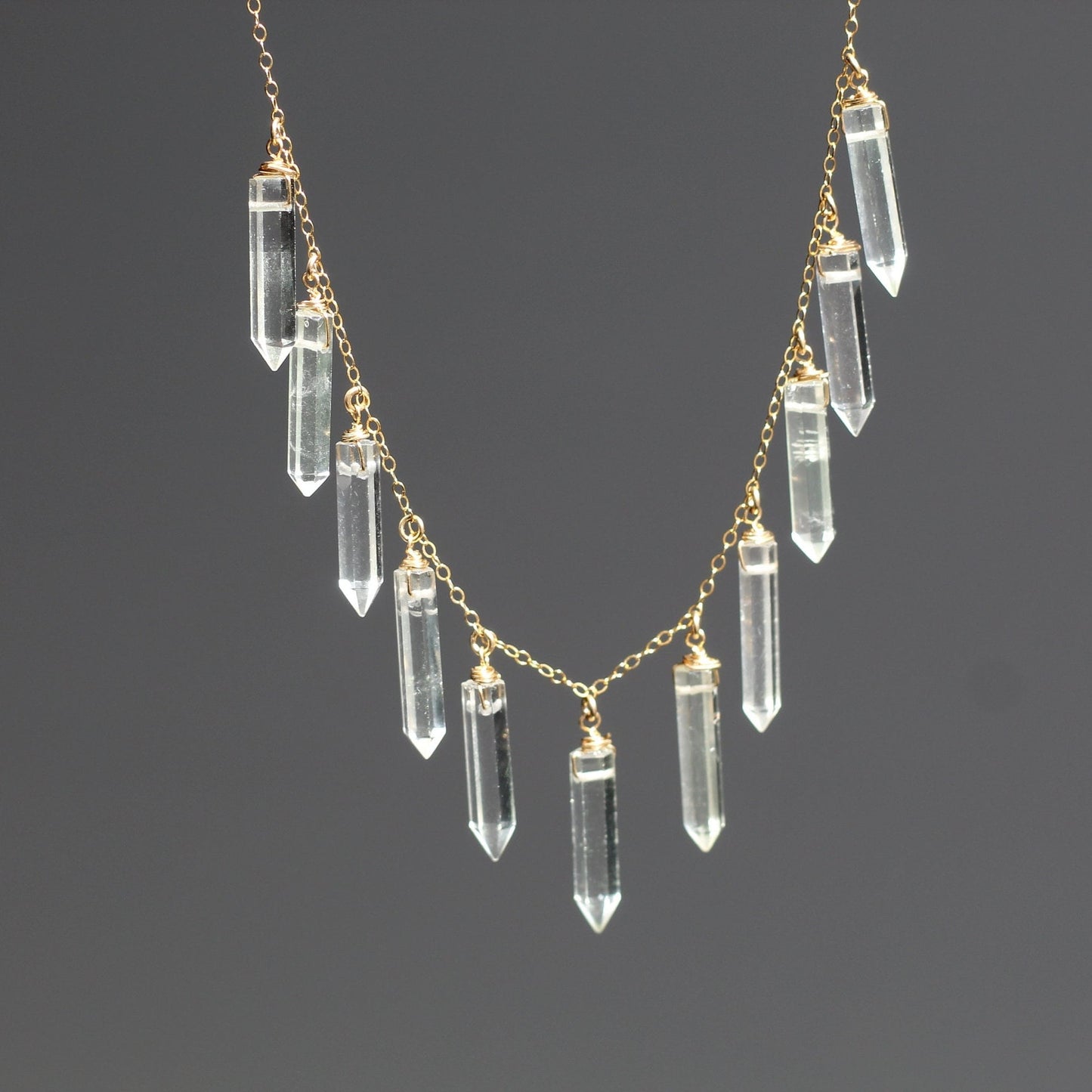 Crystal Point Statement Necklace, Boho Wedding Necklace, Gold Boho Choker, Statement Choker, Quartz Necklace Gold, Healing Crystal Choker