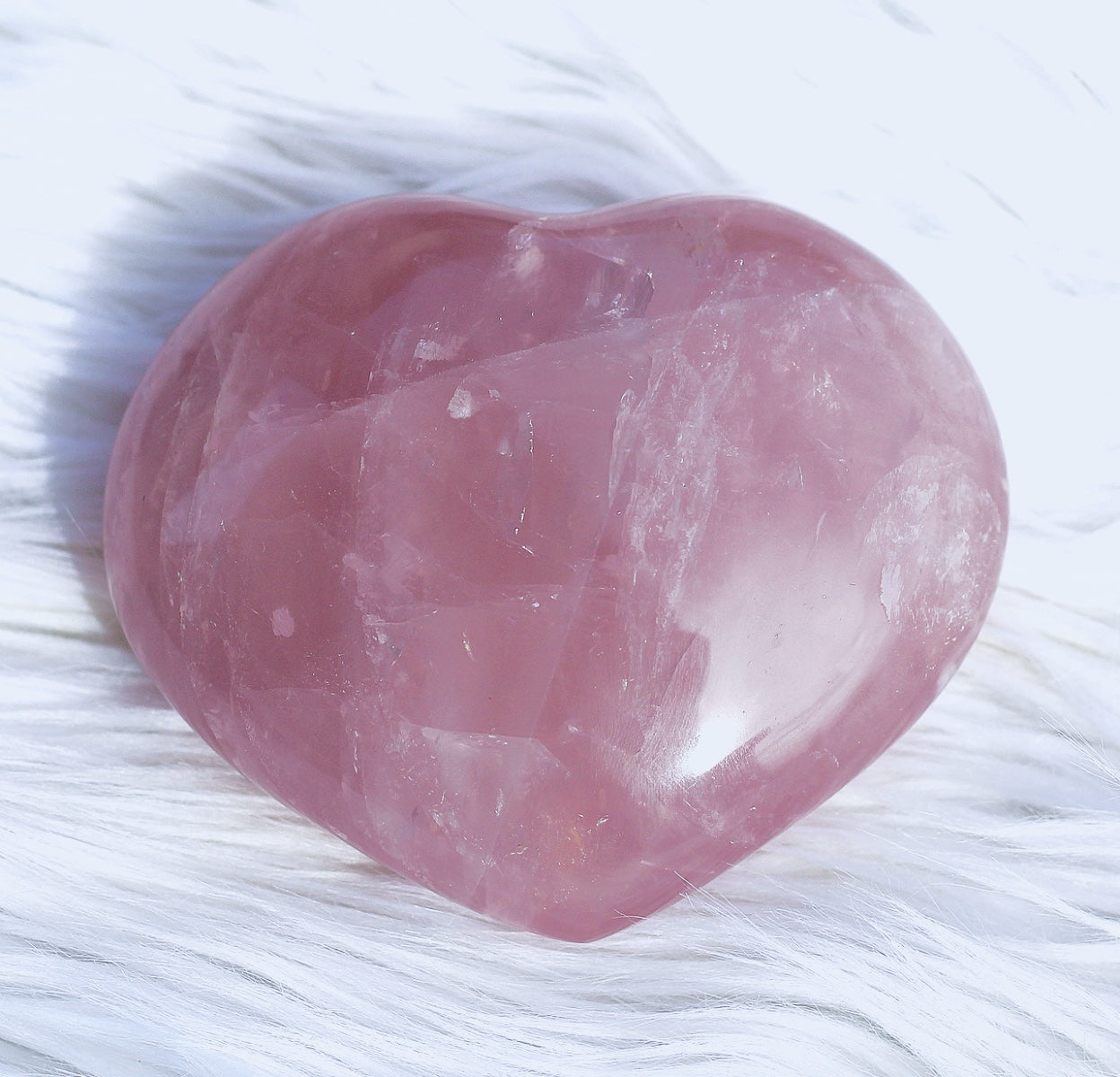 Big Rose Quartz Heart