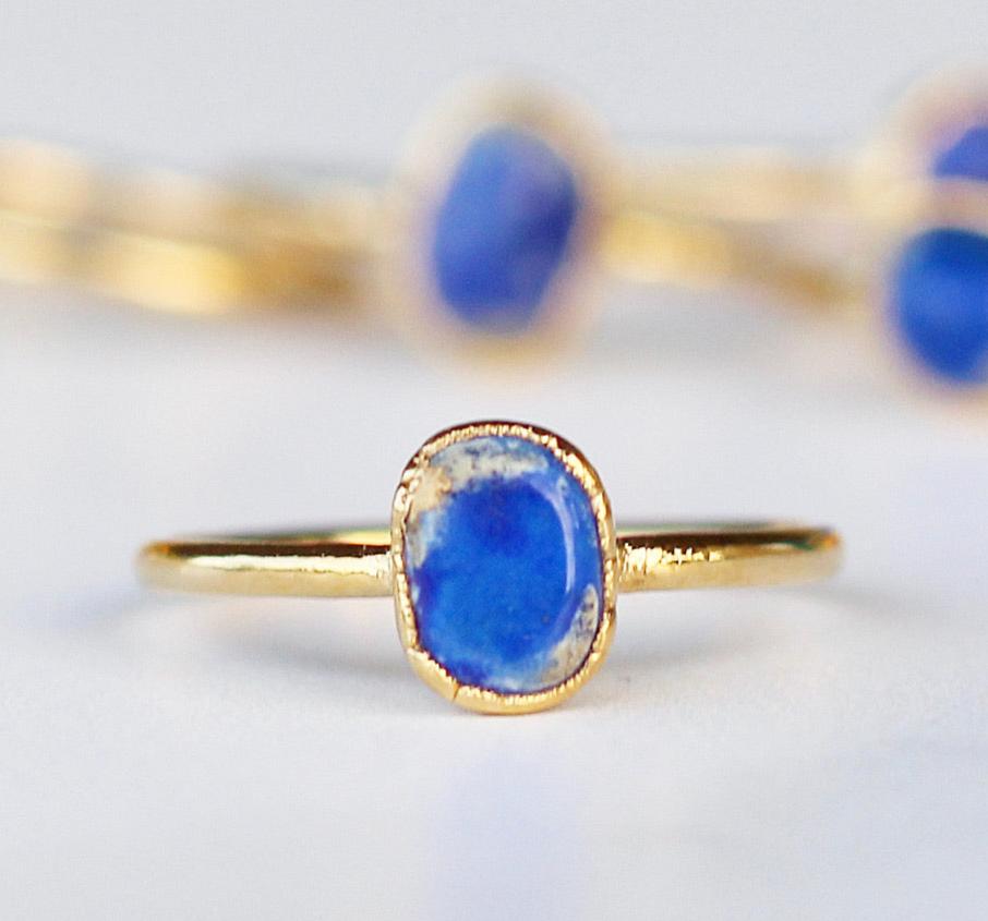 Lapis Lazuli Ring in Gold, throat chakra, stone ring gold band, raw lapis lazuli, ring gold, lapis lazuli ring, dainty lapis lazuli, stone ring raw, throat chakra stone, gold throat chakra, gold ring raw stone, lapis lazuli gold, buddha blossom, blossom jewels