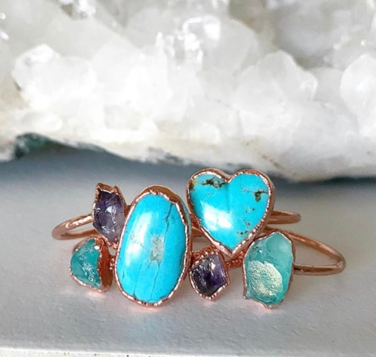 Turquoise Heart Ring