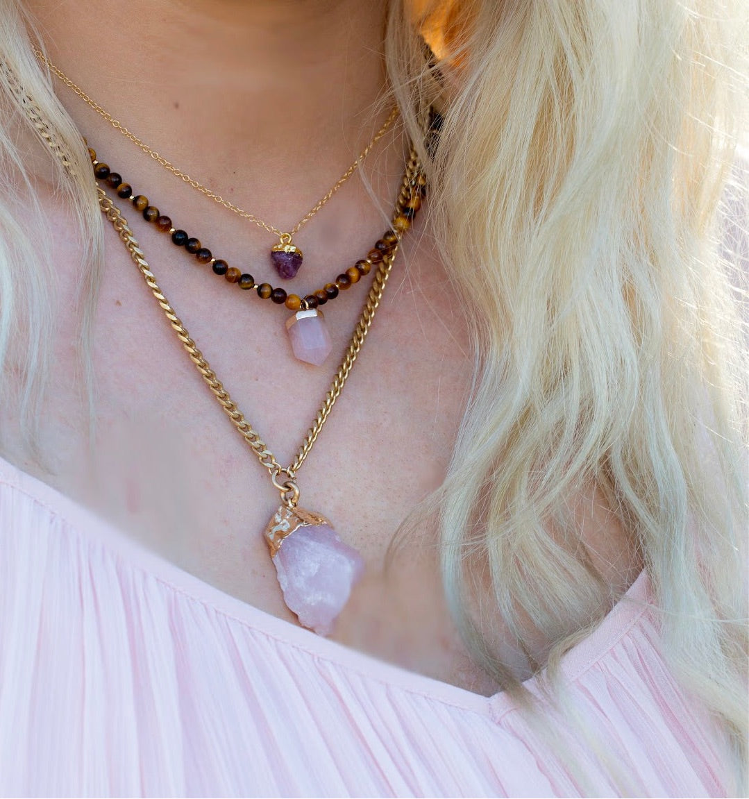 Extra Large Rose Quartz Necklace, Huge Raw Rose Quartz Pendant, Rose Quartz Crystal Pendant, Big Rose Quartz Nugget Necklace