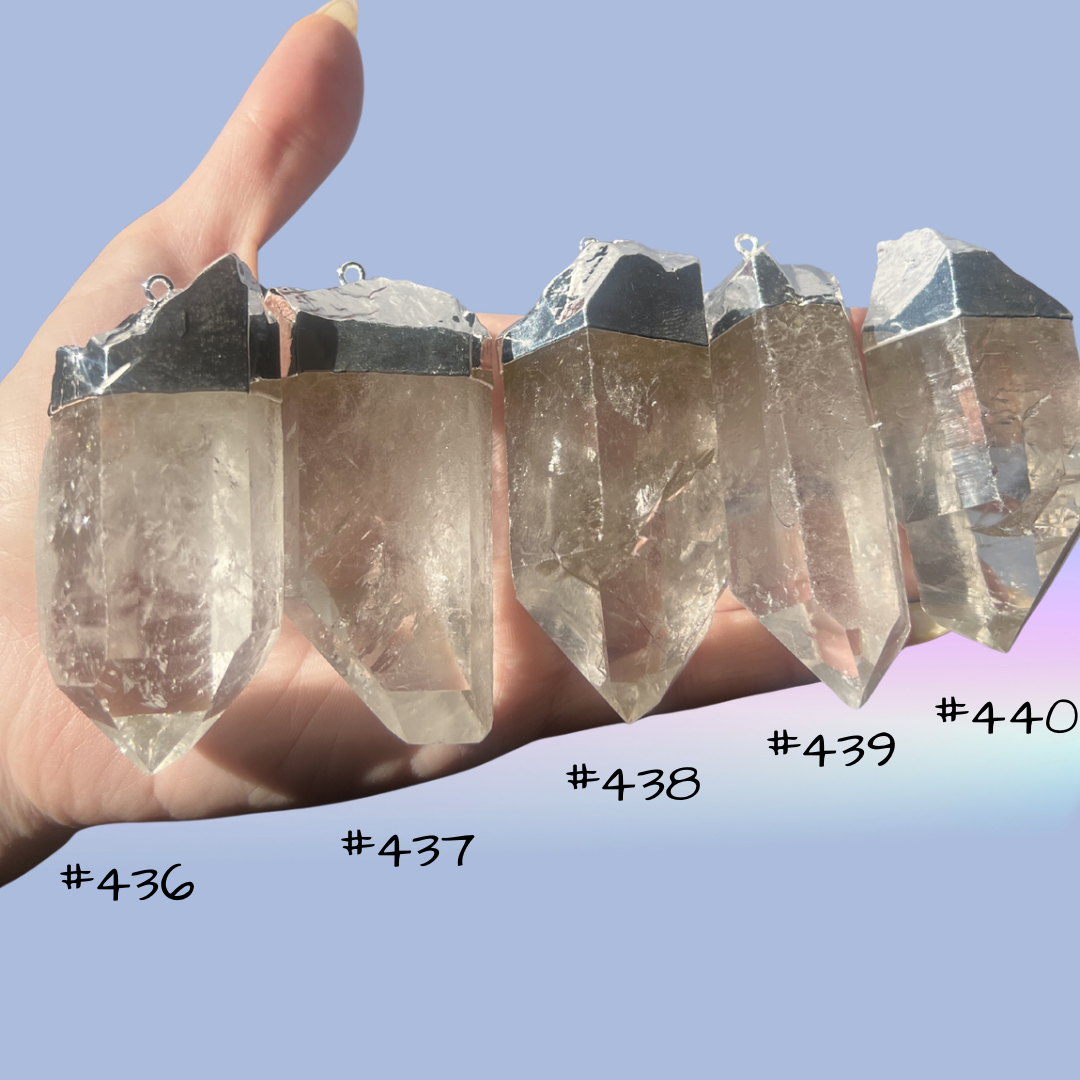 Extra Large Brazilian Crystal Quartz Pendant