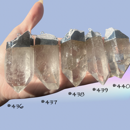 Extra Large Brazilian Crystal Quartz Pendant