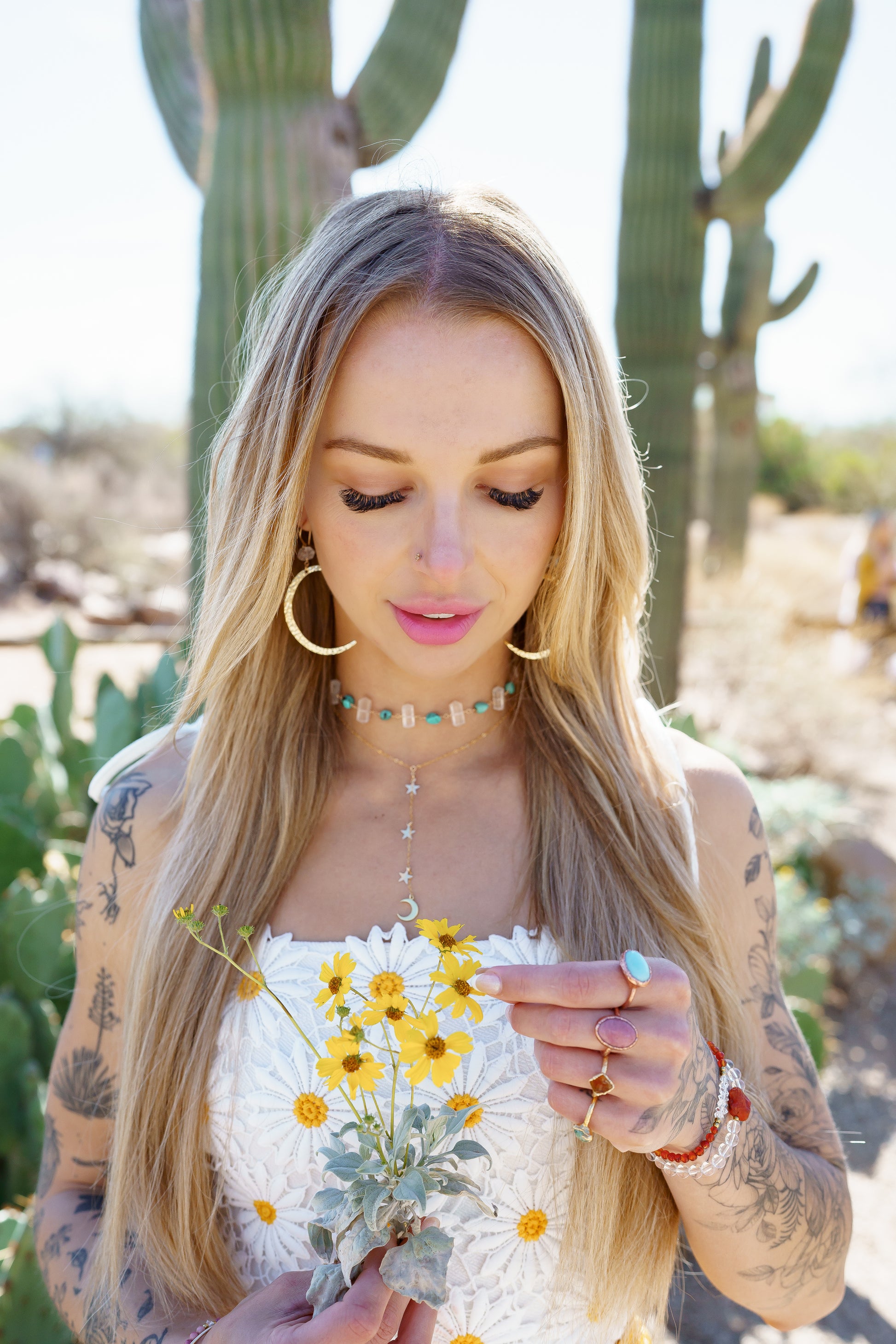 moon and star lariat necklace