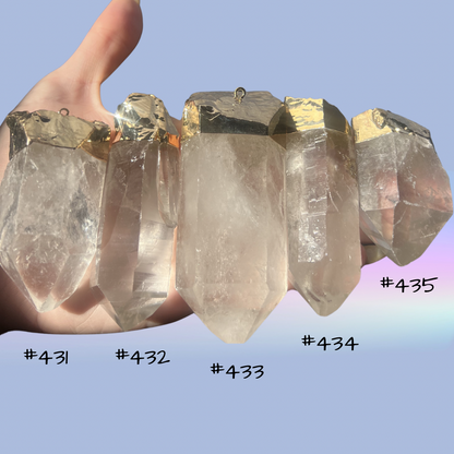 Extra Large Brazilian Crystal Quartz Pendant