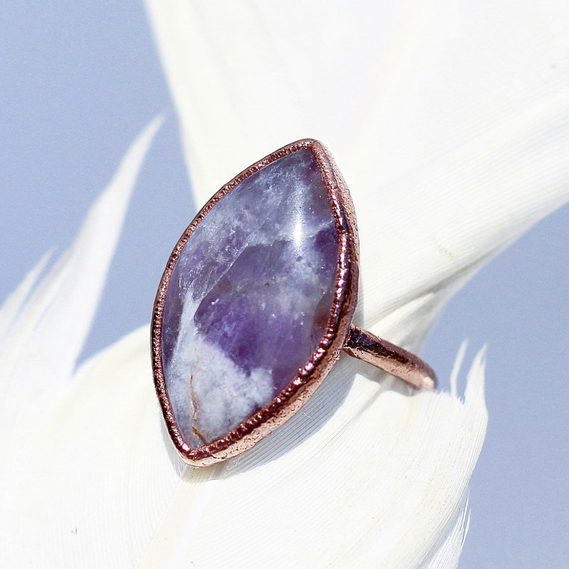 Chunky Amethyst Ring, Chevron Amethyst Ring, Marquise Cut Crystal Ring, Amethyst Cocktail Ring, Big Amethyst Ring, Vertical Amethyst Ring