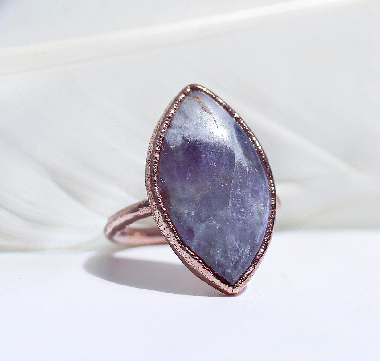 Chunky Amethyst Ring, Chevron Amethyst Ring, Marquise Cut Crystal Ring, Amethyst Cocktail Ring, Big Amethyst Ring, Vertical Amethyst Ring