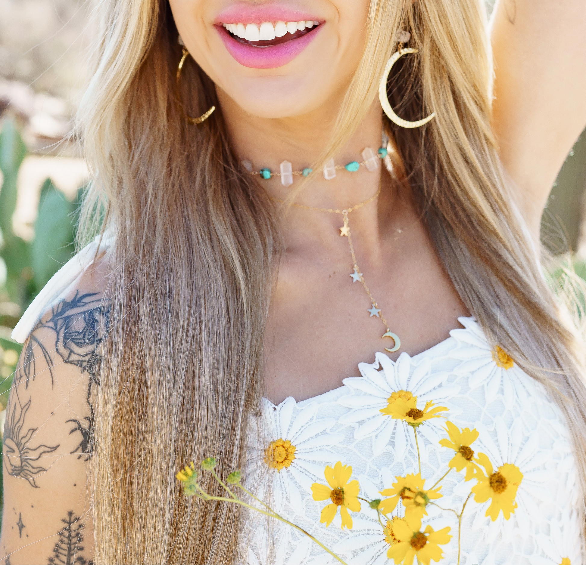 moon and star lariat necklace