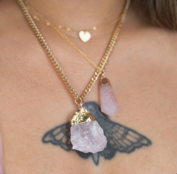 Matte Quartz with Rose Quartz and Buddha popular pendant 6mm