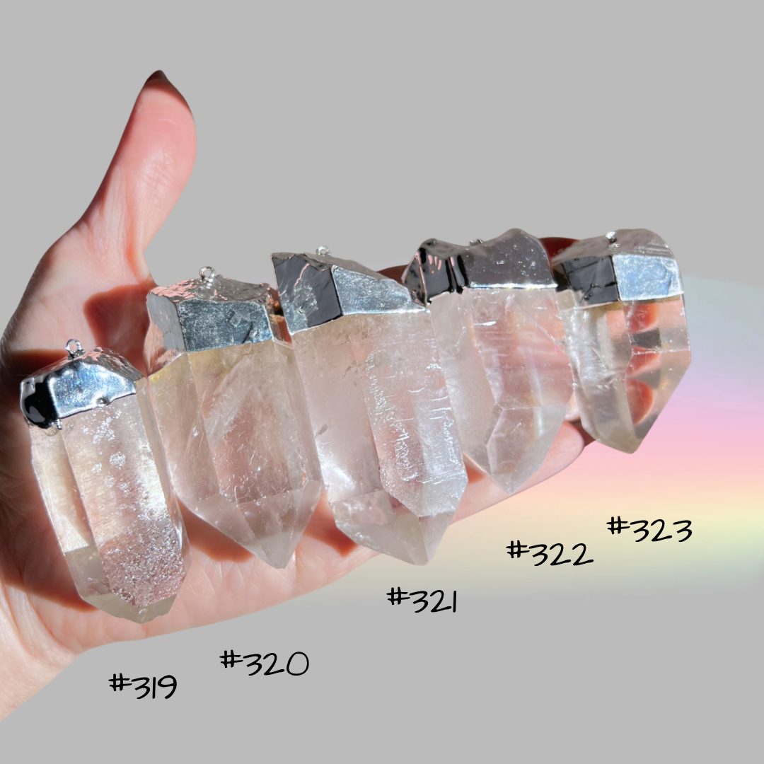 Extra Large Brazilian Crystal Quartz Pendant