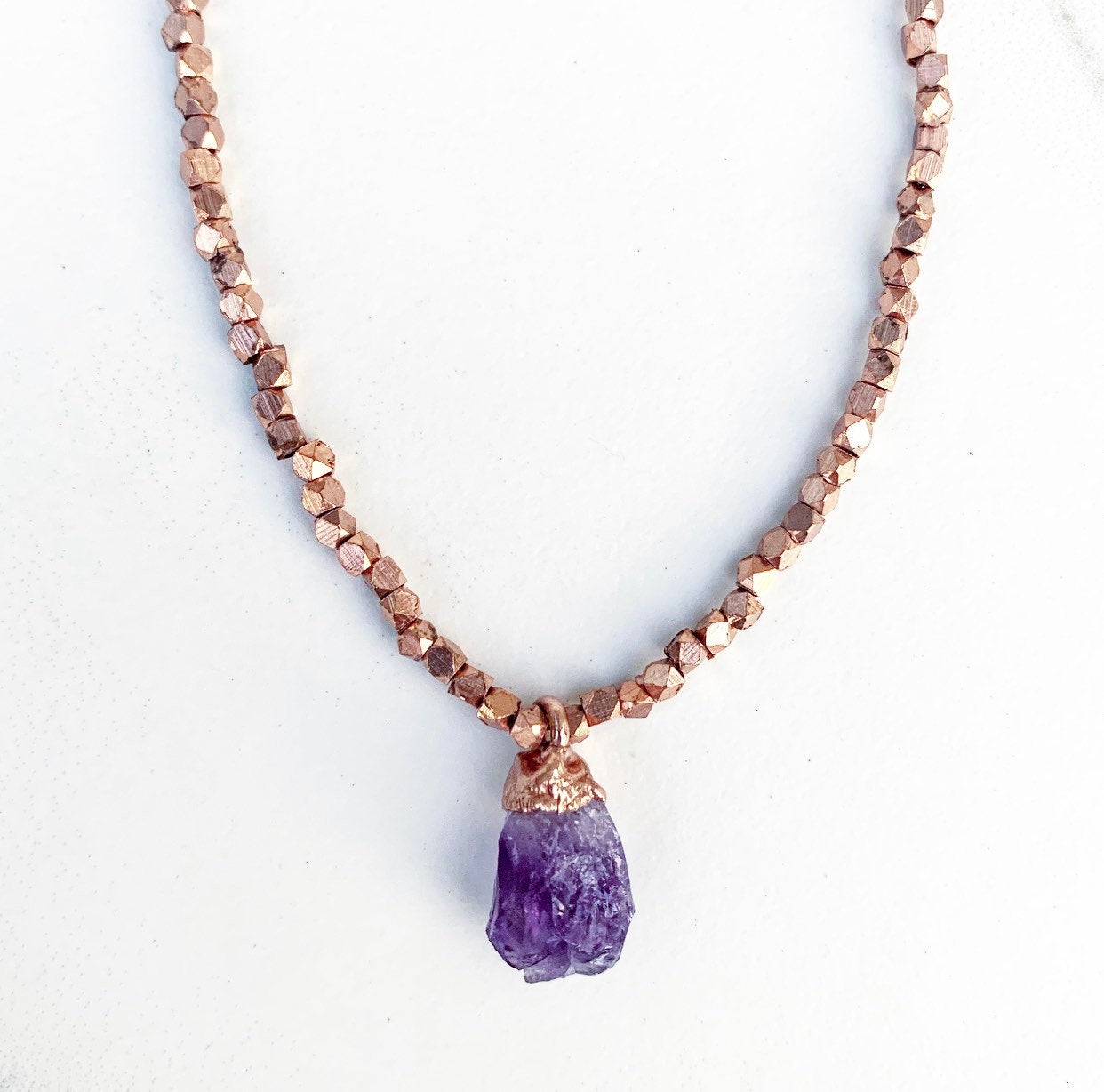 Gemstone Amethyst and Citrine Choker selling Necklace