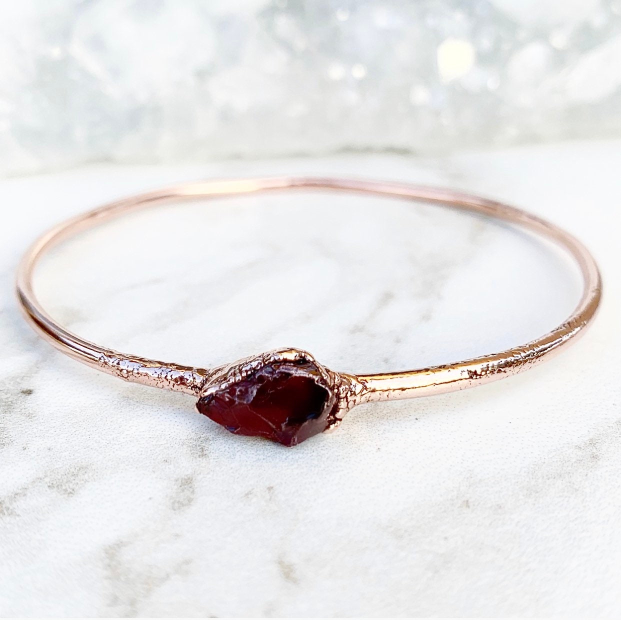 Gemstone Nugget Bangle Bracelet