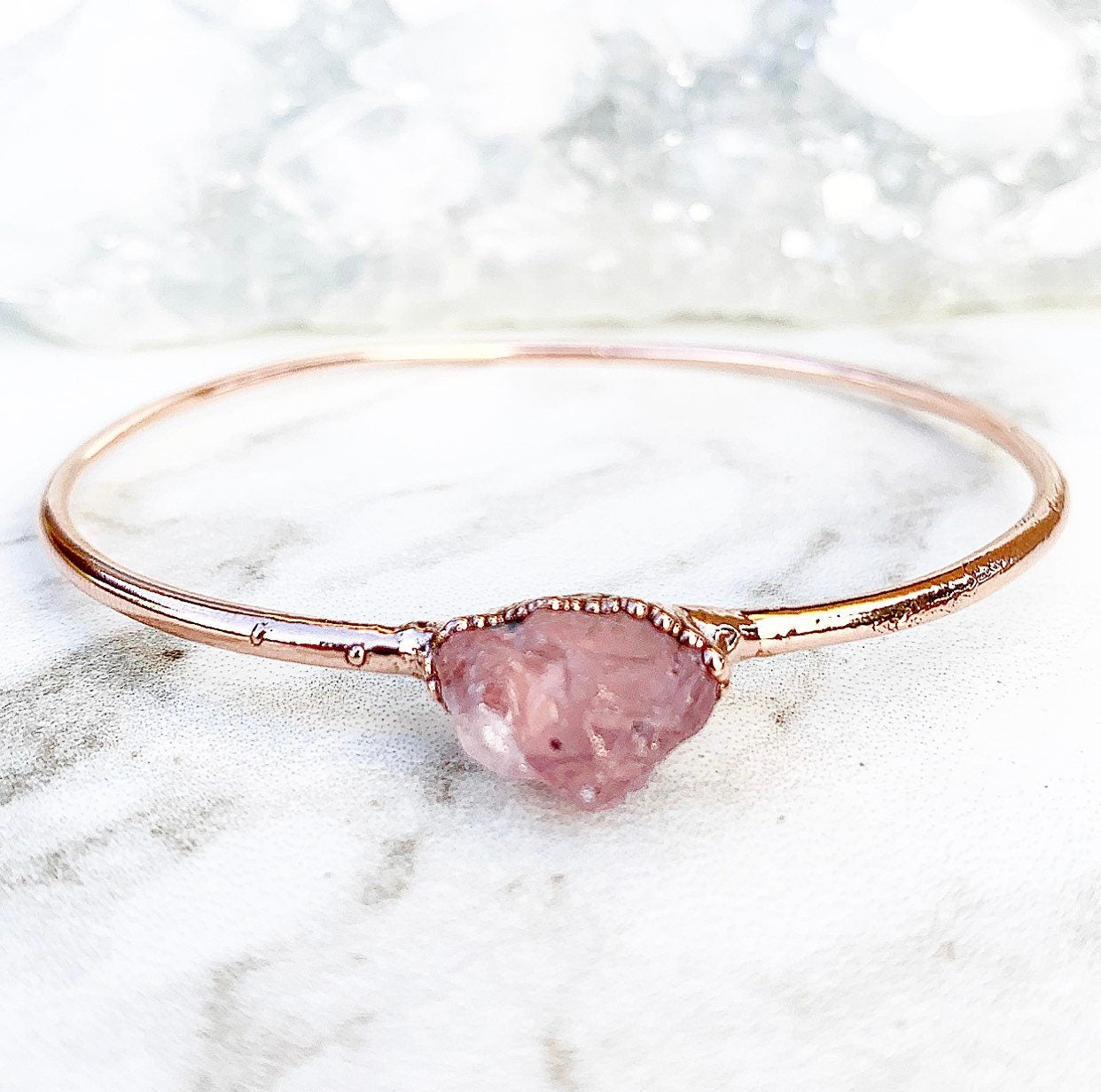 Gemstone Nugget Bangle Bracelet