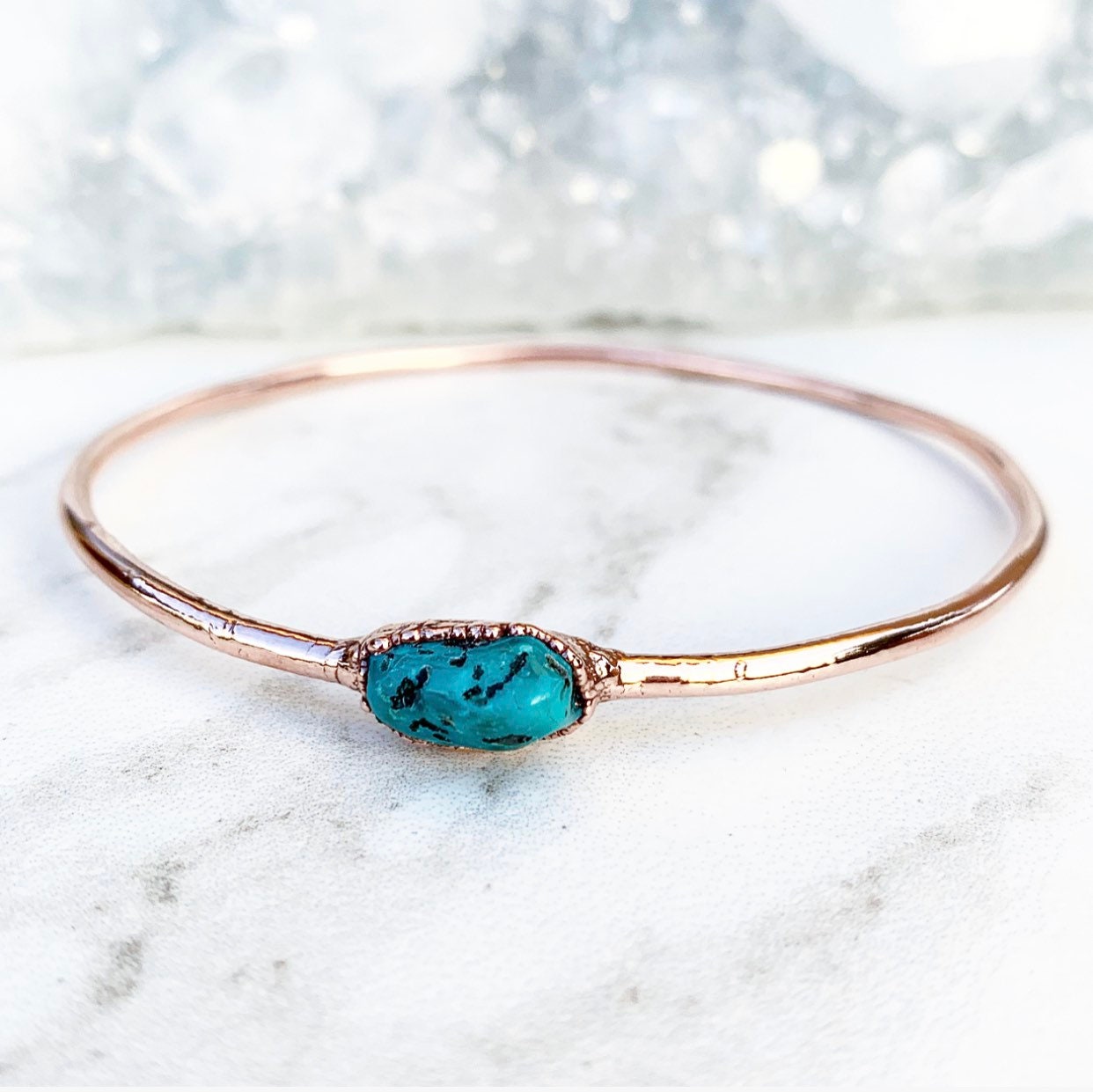 Gemstone Nugget Bangle Bracelet