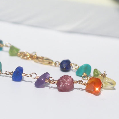 Chakra Bracelet Real Stone, Chakra Bracelets for Women, Chakra Bracelet Dainty, 7 Chakra Bracelet, Chakra Bead Bracelet, Chakra Gemstones