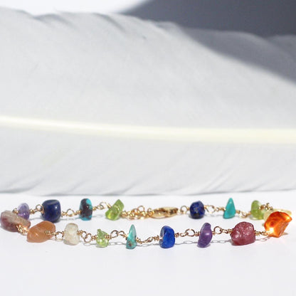 Chakra Bracelet Real Stone, Chakra Bracelets for Women, Chakra Bracelet Dainty, 7 Chakra Bracelet, Chakra Bead Bracelet, Chakra Gemstones