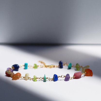 Chakra Bracelet Real Stone, Chakra Bracelets for Women, Chakra Bracelet Dainty, 7 Chakra Bracelet, Chakra Bead Bracelet, Chakra Gemstones