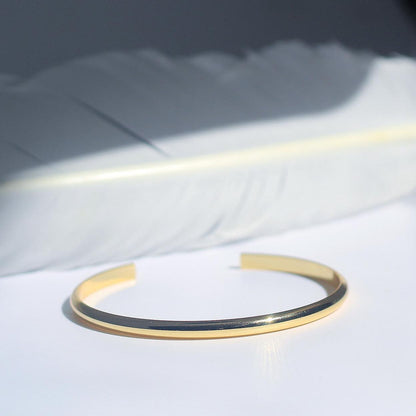 Delicate Gold Cuff Bracelet, Never Fade Gold Bracelet, Non Tarnish Gold Bracelet, Dainty Gold Bangle, Gold Layer Bracelet, Plain Gold Cuff