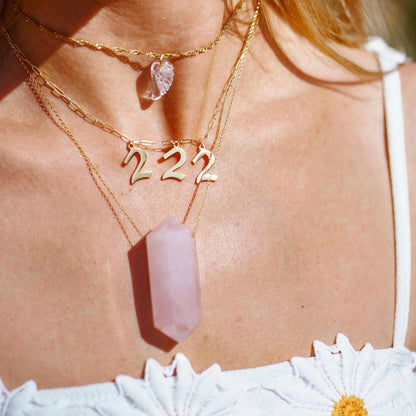 Big Rose Quartz Necklace, Double Terminated Rose Quartz Pendant, Big Rose Quartz Necklace, Love Stone Necklace, Rose Quartz Point Pendant
