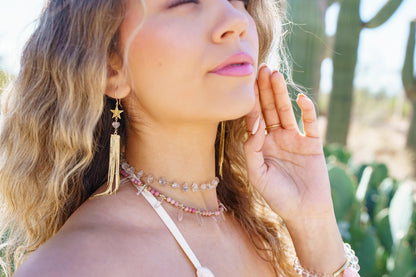 Herkimer Diamond Choker Necklace, Boho Diamond Necklace, Wire Wrapped Stone Choker, Rosary Style Choker, Raw Diamond Choker Necklace