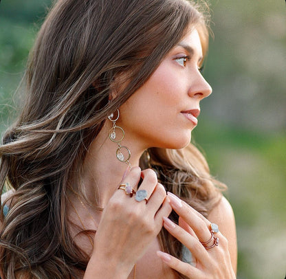 Herkimer Diamond Dangle Earrings – Crystal Suncatcher Earrings in Gold or Silver, 14k Gold Filled or Sterling Silver Skin Safe Earring Hook