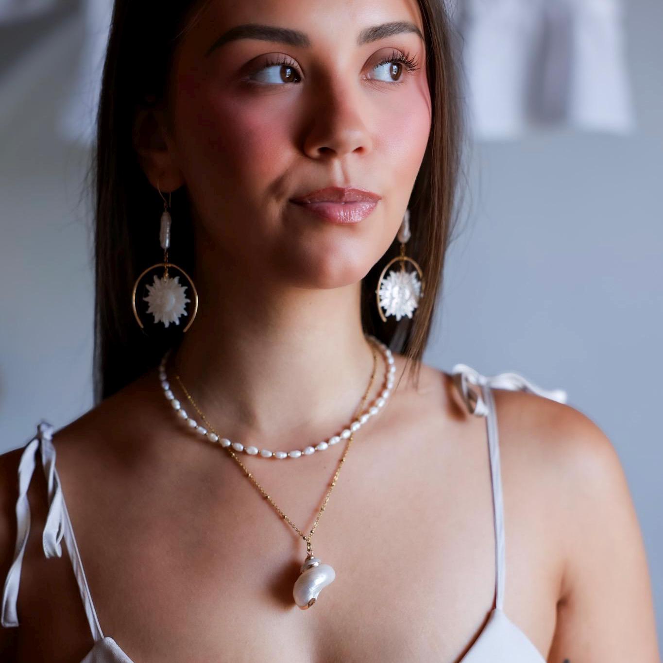 Conch Spiral Shell Necklace, Natural Shell Choker, Mermaid Necklace, Seashell Pendant Necklace, Boho Bride Necklace, Beach Wedding Jewelry