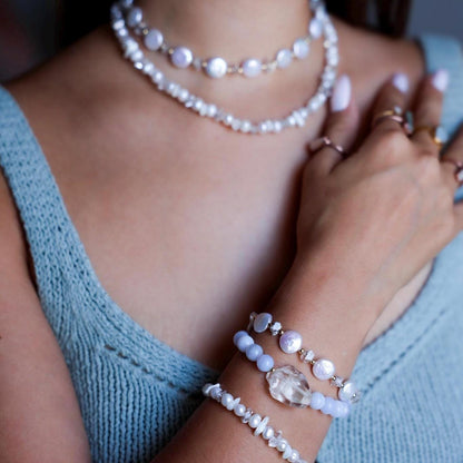 Pearl and Crystal Confetti Choker, Unique Pearl Necklace, Boho Pearl Choker, Layer Choker, Wedding Choker Necklace