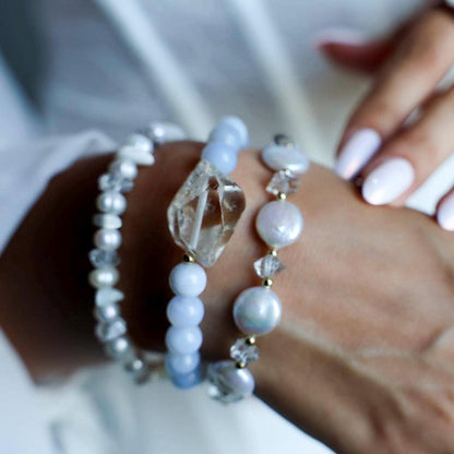 Pearl Coin Bracelet, Crystal and Pearl Bracelet, Fun Pearl Jewelry, Pearl Wedding Bracelet, Coin Pearl Jewelry