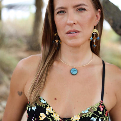 Labradorite Choker, Gold Band Choker, Gold Filled Jewelry, Collar Choker Necklace, Torque Choker, Labradorite Crystal Necklace