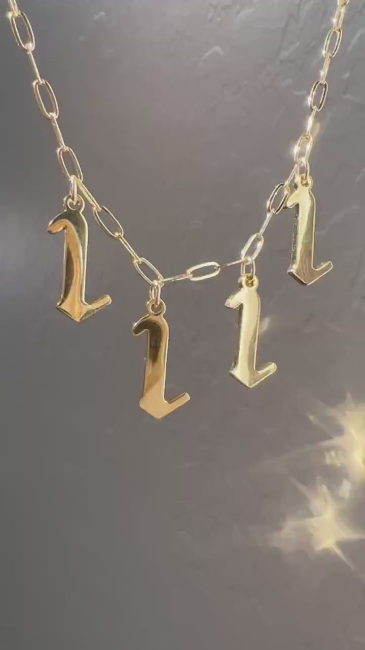 Angel Number Necklace, Angel Number Jewelry, Angel Numbers, Customizable Angel Number Necklace, Good Luck Jewelry, Spiritual Gift for Her