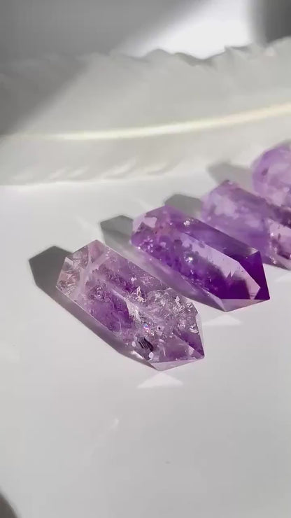 Chunky Amethyst Necklace, Big Amethyst Necklace, Amethyst Point Necklace, Purple Amethyst Point Pendant Necklace, Statement Necklace