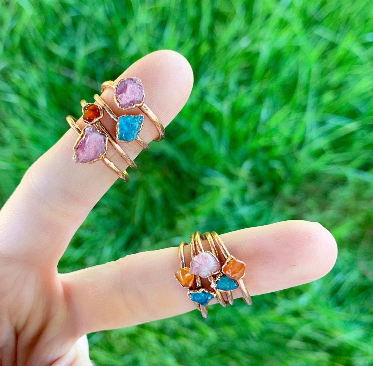 Healing shop crystals rings