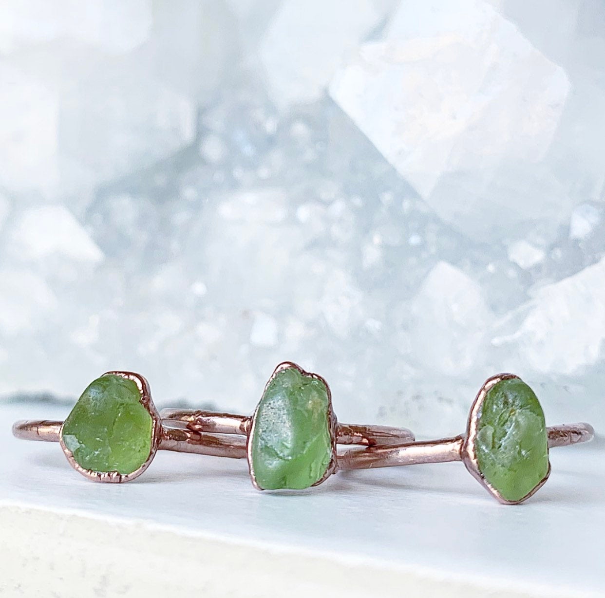 Raw Peridot Stacking Ring, August Birthstone Ring, Rough Stone Stacking Ring, August Birthstone Jewelry Gift, August Birthday Gift for Her
