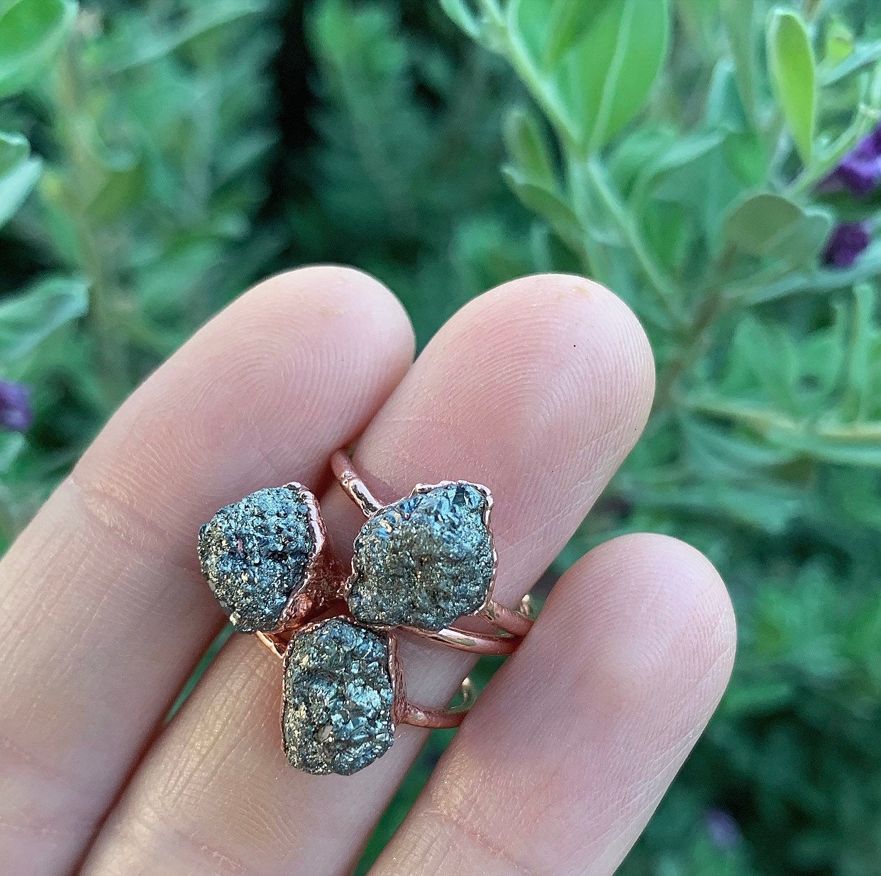 Raw Pyrite Ring, Rough Pyrite Nugget Ring, Leo Birthstone Ring, Leo Natural Birthstone Jewelry, August Birthday Gift for Her