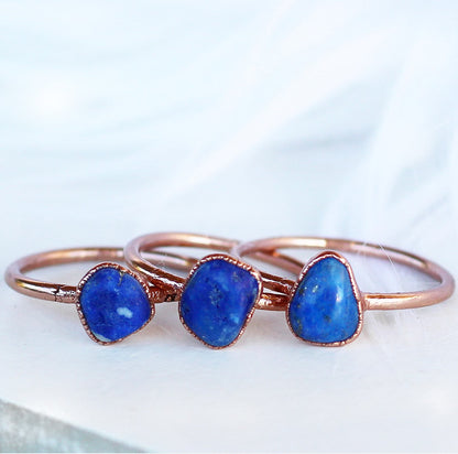 Lapis Lazuli Copper Stacking Ring