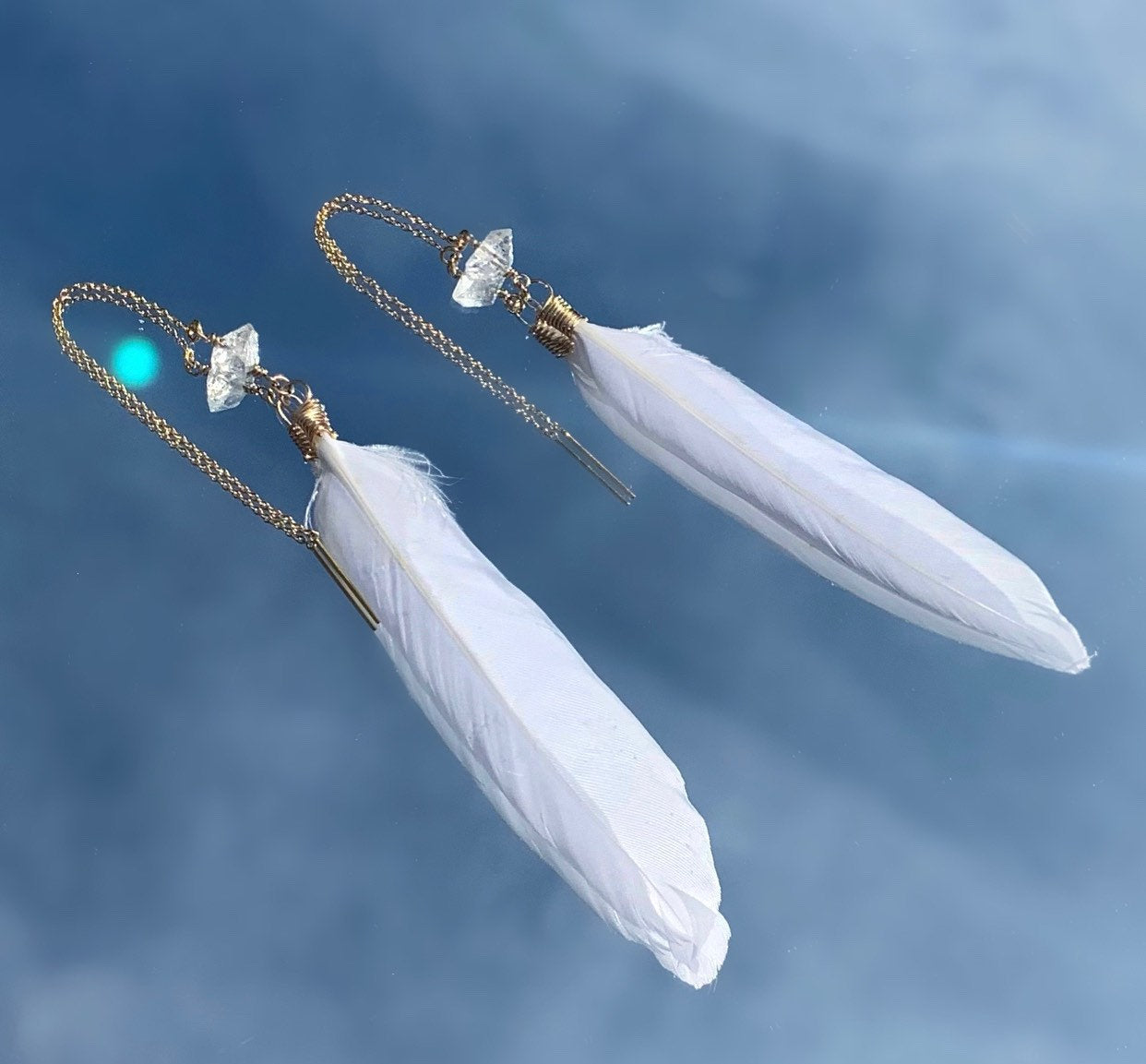 White Feather Earrings, White Feather Gift, Boho Wedding Earrings, Boho Feather Earrings, Feather Dangle Earrings, White Feather Jewelry