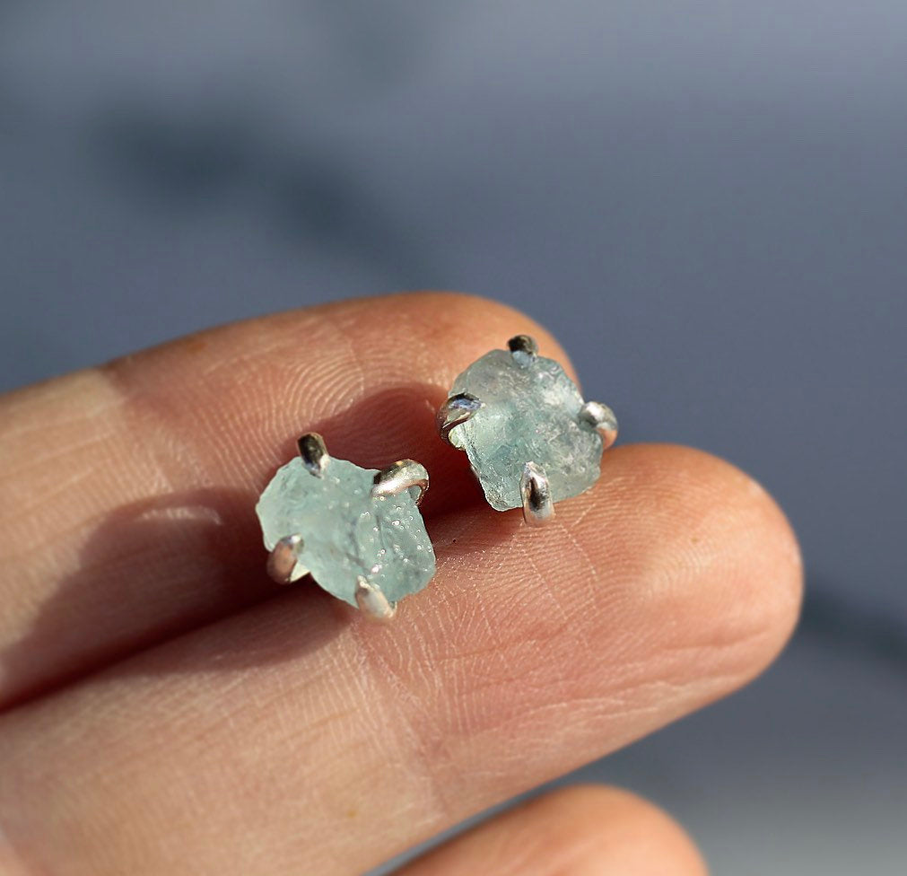 Aquamarine Hoop Earrings in Sterling Silver | Helzberg Diamonds