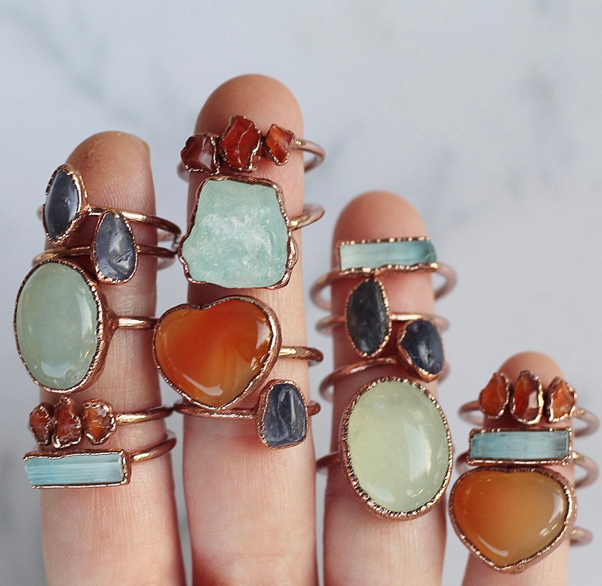 Aquamarine Birthstone Ring, March Birthstone Jewelry, Aquamarine Bar Ring, Raw Birthstone Jewelry, Aquamarine Gemstone Ring