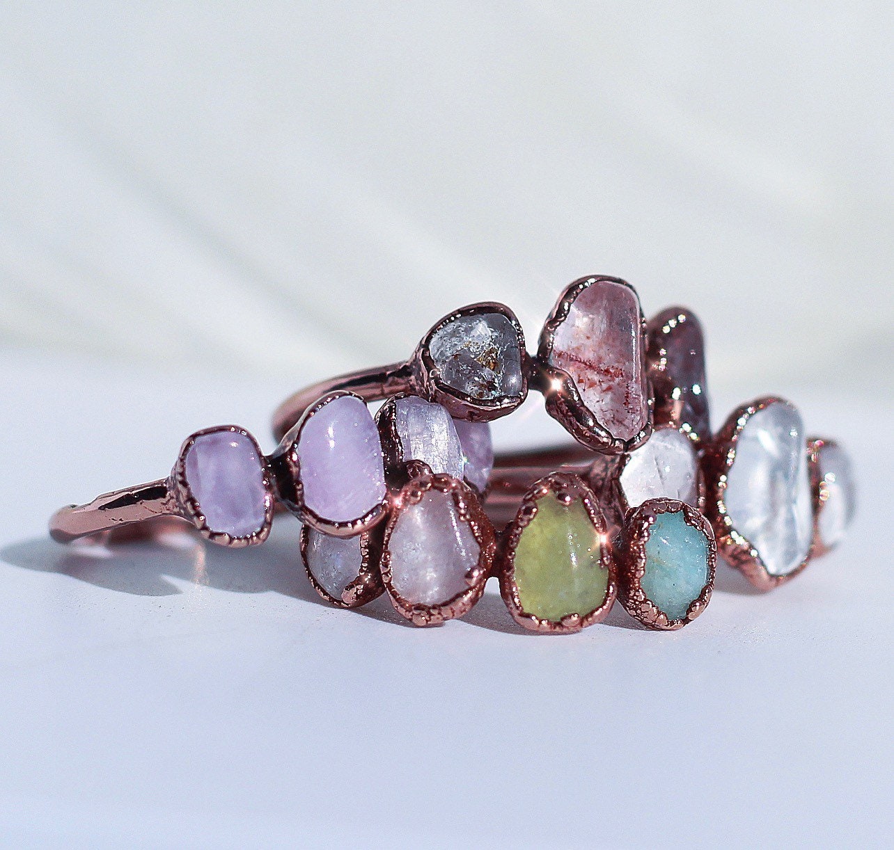 Super Seven Ring, Melody Stone Ring, Purple Healing Stone Ring, Protection Jewelry, Super 7 Crystal Raw, Sacred Seven Stone, Sacred 7 Ring