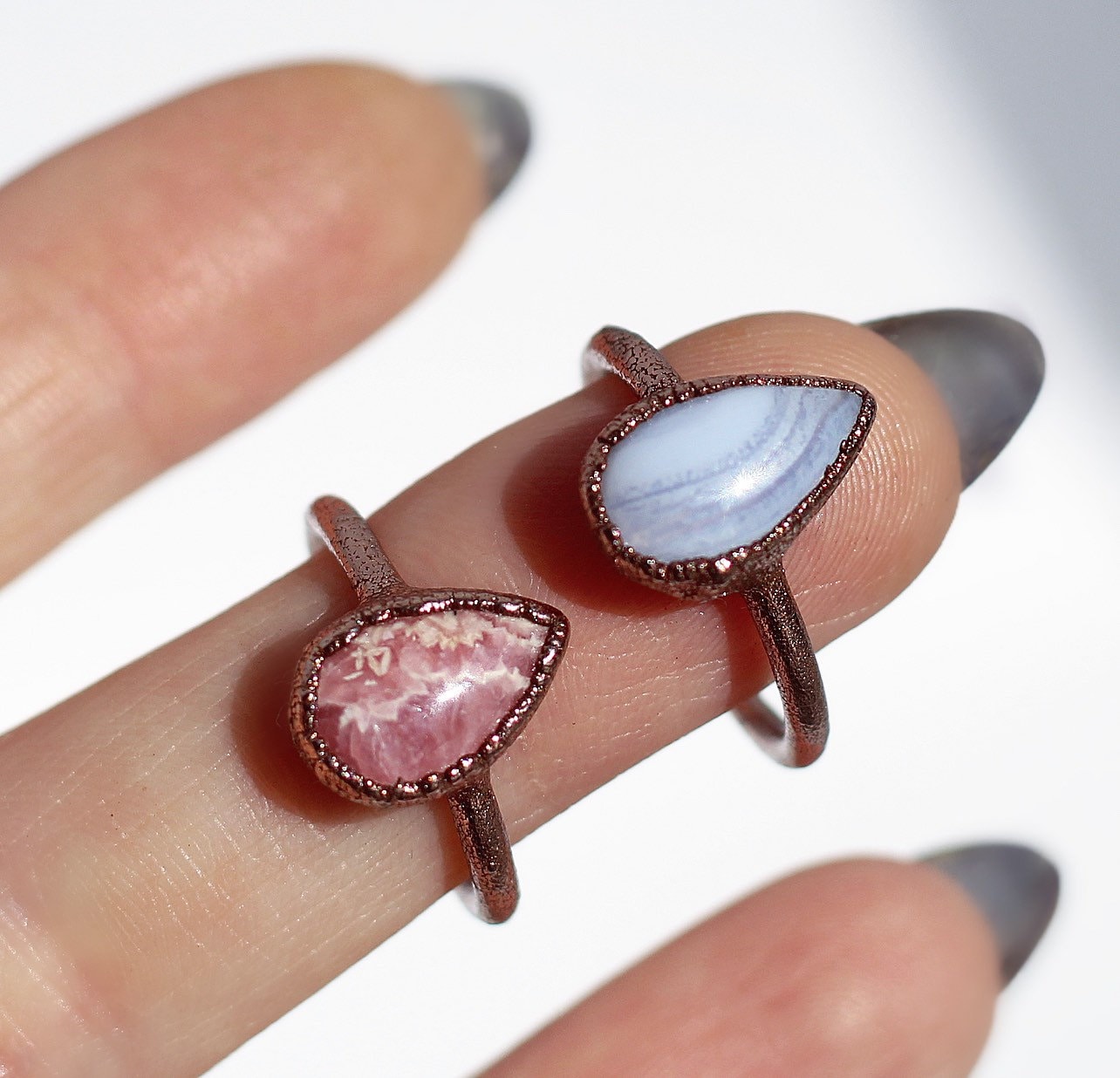 Teardrop gemstone sale ring