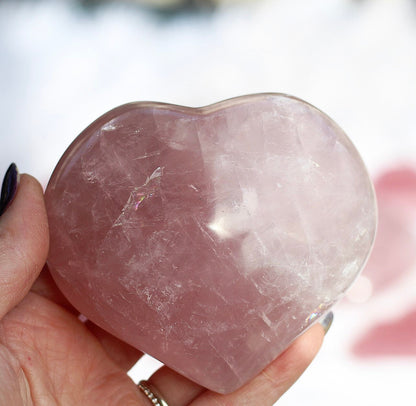 Big Rose Quartz Heart, Giant Heart Crystal, Crystal Heart Carving, Rose Quartz Gift, Natural Rose Quartz Stone, Metaphysical Gift