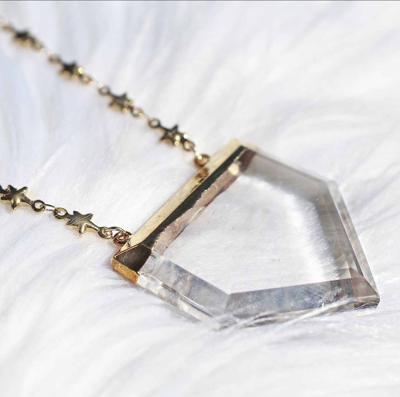 Huge on sale crystal necklace