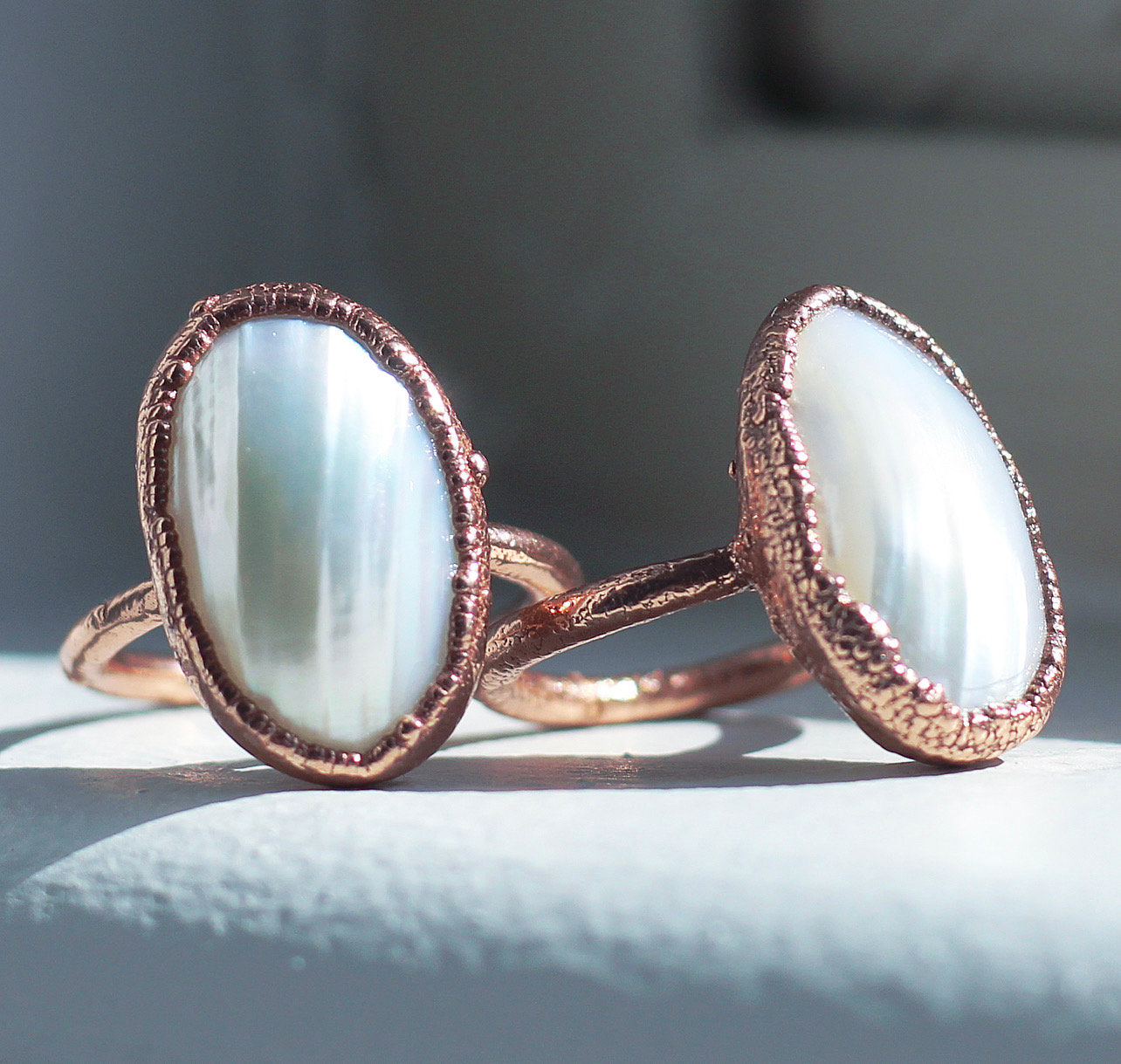 Big Pearl Ring, Oval Pearl Ring, Nautilus Shell Ring, Osmena Shell Ring, Nautilus Shell Jewelry, Seashell Ring, Ocean Inspired Jewelry