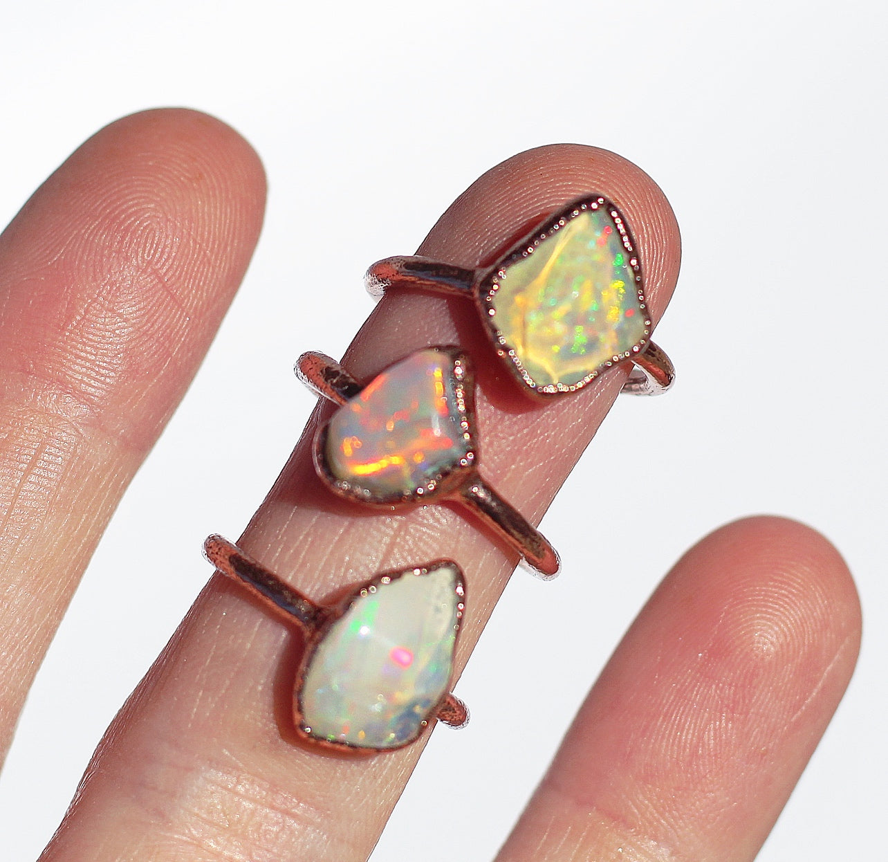 Copper shop opal ring